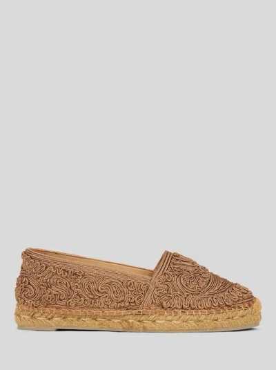 ETRO X CASTAÑER ESPADRILLES WITH PAISLEY EMBROIDERY, WOMAN, GREY, SIZE 39