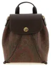 Etro Medium Arnica Drawstring Paisley Backpack In Brown