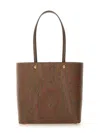 Etro Essential Jacquard Fabric Tote In Multi