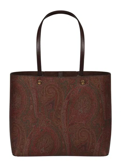 Etro Essential Big Bag In Brown