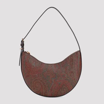 Etro Essential Cotton Hobo Bag In Brown