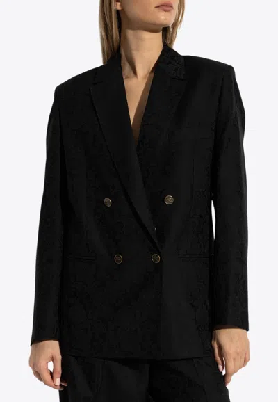 Etro Essential Double-breasted Blazer In Black