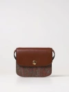 Etro Essential  Bag In Fabric Coated With Paisley Jacquard In Brown