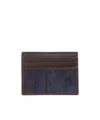 Etro Paisley-pattern Leather Cardholder In Black