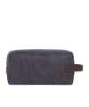 Etro Essential Medium Jacquard Pouch In Blue