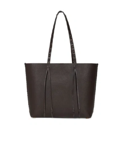 Etro Essential Medium Leather Tote Bag With Threading
