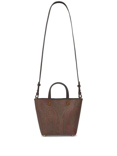 Etro Essential Mini Bag In Brown