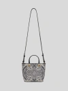 Etro Essential Mini Jacquard Denim Tote Bag, Woman, Blue In Blue
