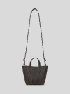Etro Essential Mini Leather Tote Bag With Threading, Woman, Dark Brown