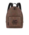 Etro Essential Paisley Backpack In Brown