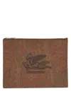Etro Dpp Pouch Essential Paisley In Brown