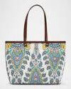 Etro Essential Printed Canvas Shopping Tote Bag In Multi