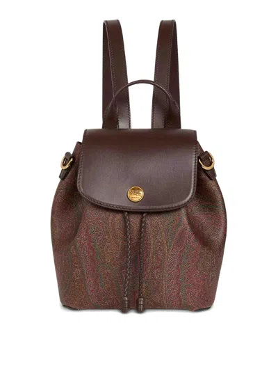 Etro Essential S Arnica Backpack In Brown