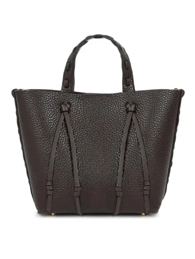 Etro Essential Shopping Bag In Black Leather