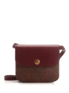 Etro Shoulder Bag Magnetic Closure In Burgundy