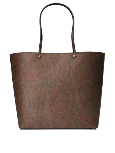 Etro " Essential Xl" Tote Handbag Handbag In Brown