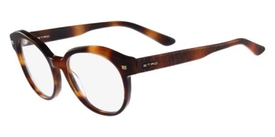 Etro Et 2611 Women's Glasses, Tortoiseshell, Size 52 In Brown