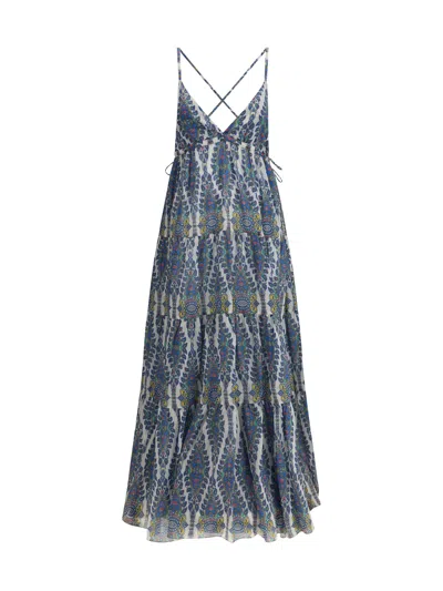 Etro Ethnic Print Long Dress In Multi