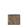 Etro Essential Jacquard Wallet In Brown