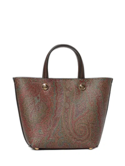 Etro Essential Mini Tote In Brown