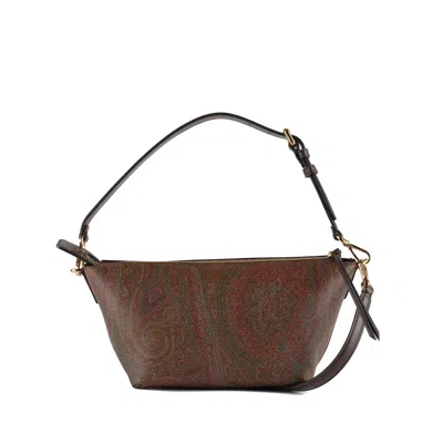 Etro Essential Paisley Shoulder Bag In Brown