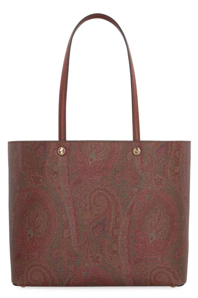 Etro Essentiallarge Tote In Brown