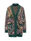 Etro Oversized Cardigan With Paisley Pattern In Multi