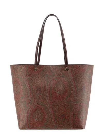 Etro Shopper Bag In Brown