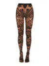 Etro Wolford Tights With Paisley Tattoo Pattern