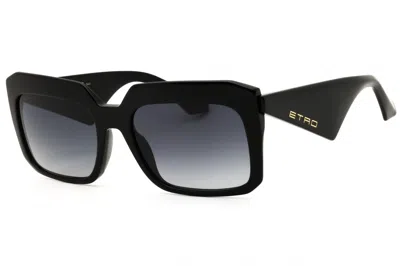 Etro 0045gs Oversized Rectangular Gradient Lens Sunglasses In Black