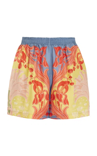 Etro Exclusive Printed Silk Shorts In Multi