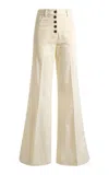 Etro Embroidered-pocket Button-fastening Jeans In Neutral