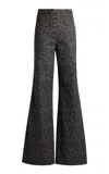 Etro Exposed Button Stretch High-rise Flared Jeans