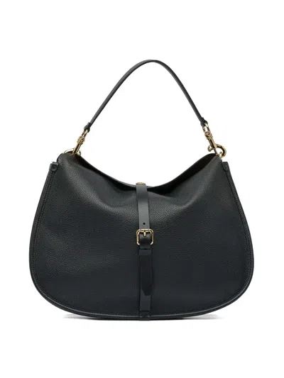 Etro Extra-large Leather Shoulder Bag In Black