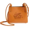 Etro Extra Small Libra Leather Crossbody Bag In Arancione