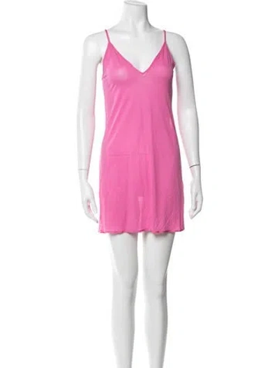Pre-owned Etro Eyelet Trim Nightgown In Pink
