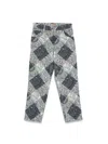 Etro Mix-print Trousers In Blue