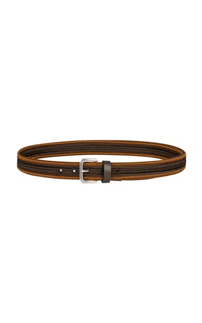 Etro Fabric Trimmed Belt In Brown