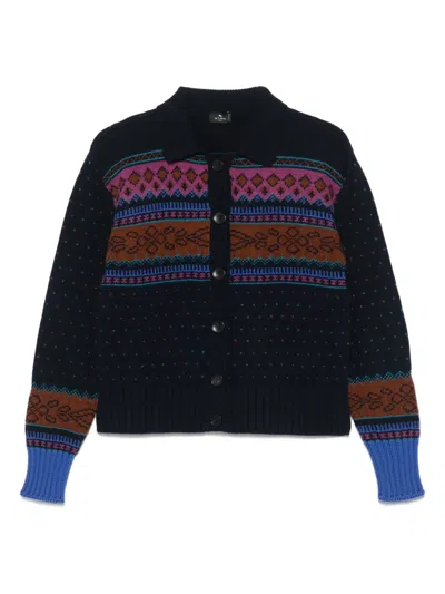 Etro Fair-isle Cardigan In Multi