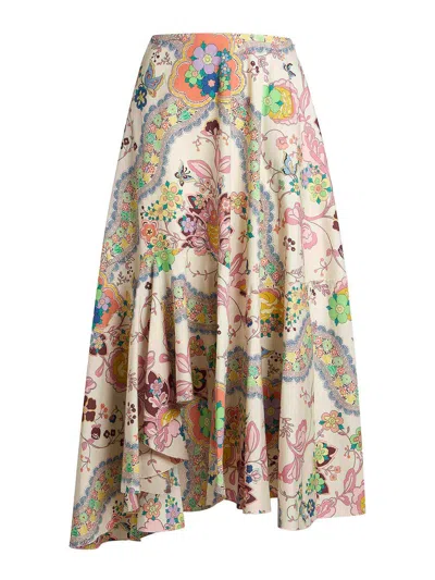 ETRO FALDA SEMILARGA - BLANCO