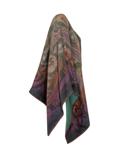 Etro Fantasia Knit Poncho
