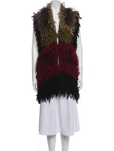 Pre-owned Etro Faux Fur Vest In Multi