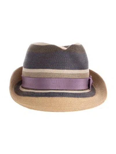 Pre-owned Etro Fedora Hat In Neutrals