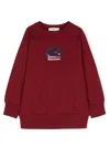 Etro Pegaso Embroidery Cotton Sweatshirt In Bordeaux