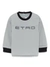 Etro Logo-embroidered Sweatshirt In Light Blue