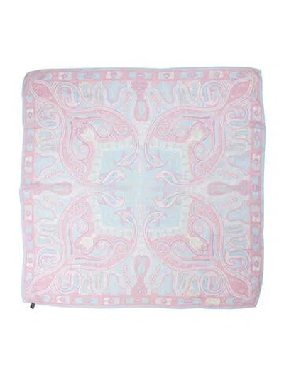 Pre-owned Etro Festival Quadri Silk Scarf In Multi