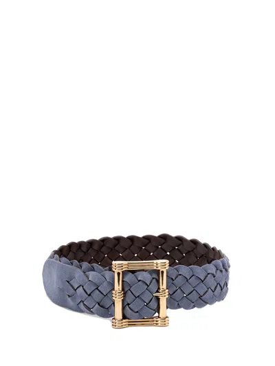 Etro `fibbia Ardiglione` Reversible Belt In Blue