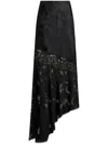 Etro , Fil Coupé Chiffon Skirt, Woman, Black, Size 46 In Black