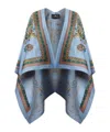 Etro Patterned Silk Scarf In Light Blue