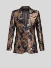 Etro Woman Blazer Midnight Blue Size 4 Polyester In Navy Blue